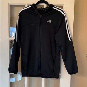 Adidas womens Black and White Zip-Up Jacket size Small